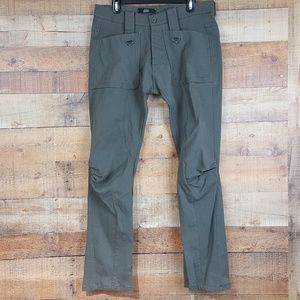fdn Menswear Pants Size 34x32 Green/Gray Made In Italy WW16